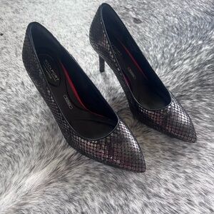 Rockport Metallic Black Heels Pump